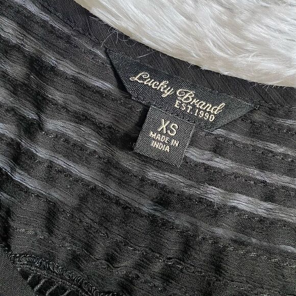Lucky Brand Black Long Sleeve Top Size XS - Picture 6 of 7